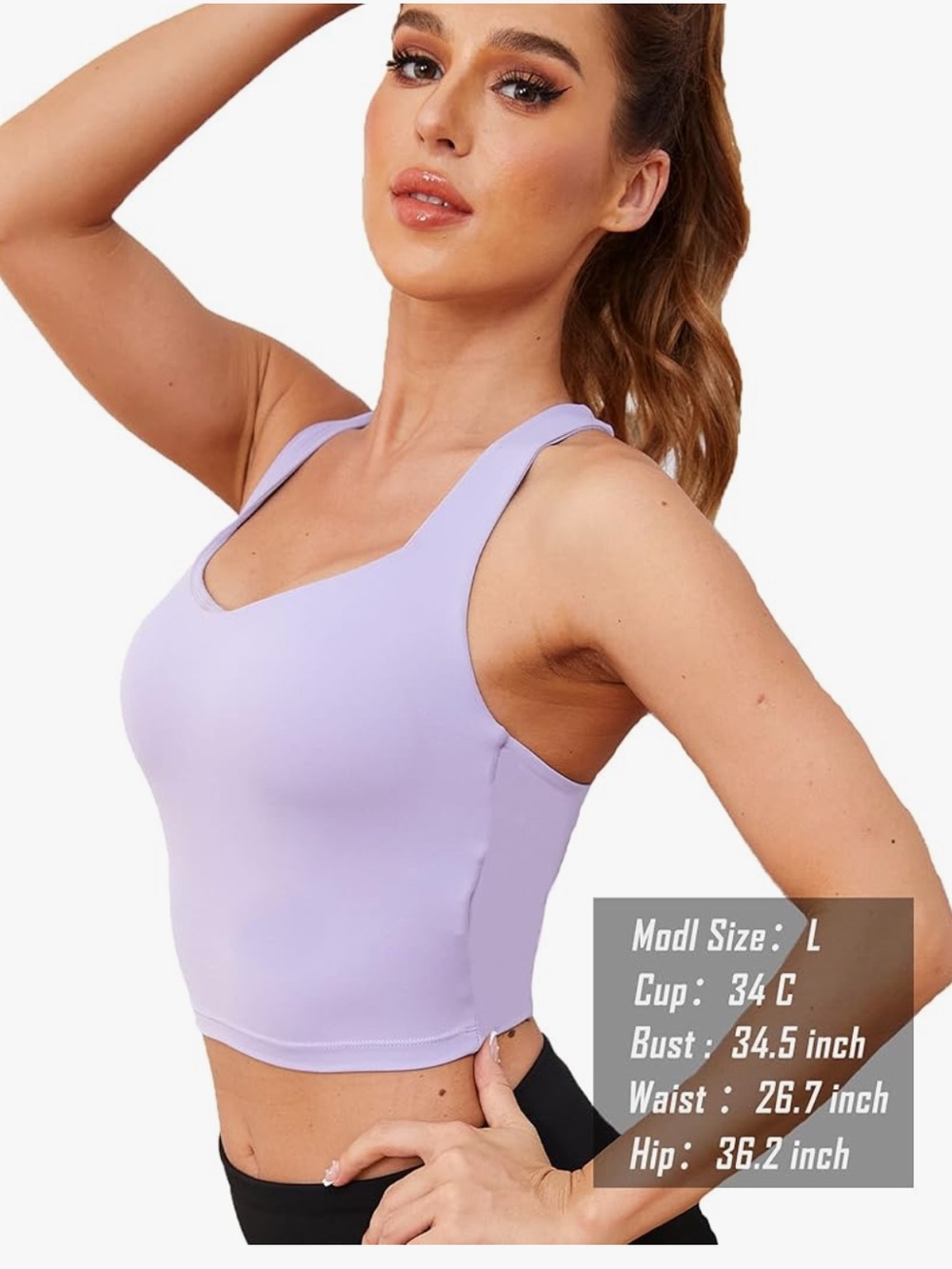 Lilac Seamless Yoga Crop Top